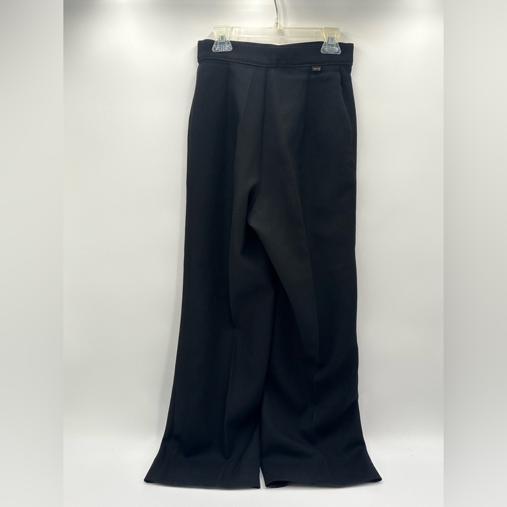 Levi’s Y2K Black High Rise Pleated Pants‎ Wide Leg Trouser Women’s - Picture 3 of 14
